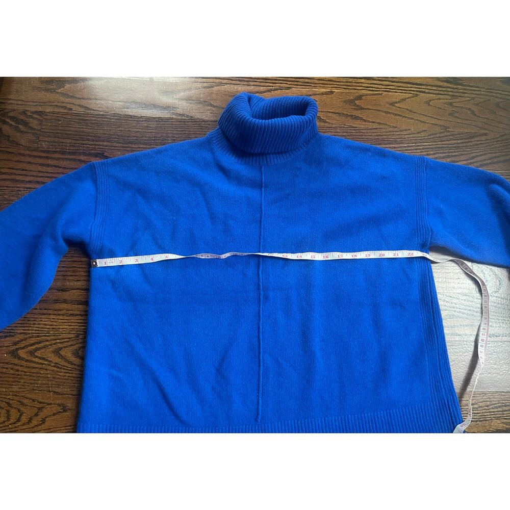 REISS women’s Sarah Cashmere Wool Roll Neck sweater Sz. M blue - Picture 5 of 9